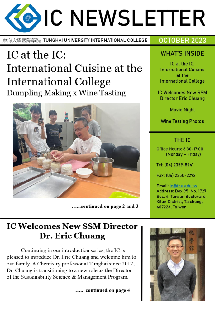 2023 October Newsletter