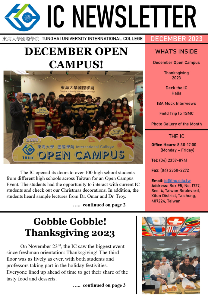 2023 December Newsletter